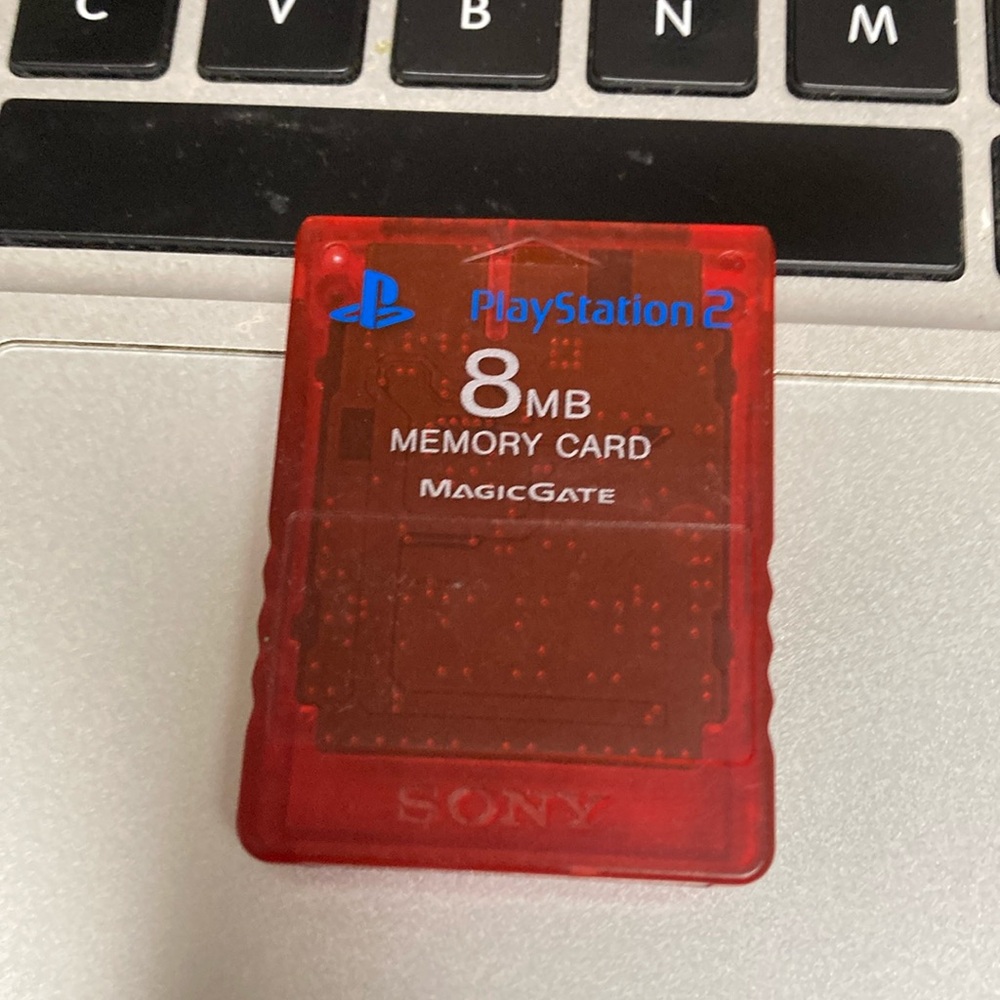 Red 8gb memory card for ps2